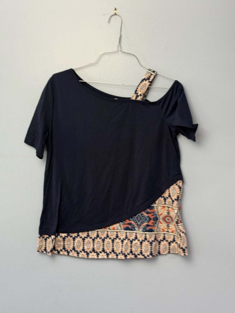 Stitch Fix Honey Punch Seaside Mix Asymmetrical Top, Size L